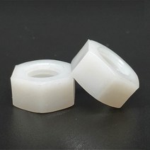 차량 너트 볼트DIN934 M2 PA66 흰색 또는 검정색 나일론 육각 너트 플라스틱 나사 볼트용 미터 10-50 개, 01 White_07 M8   20pcs