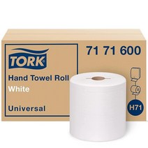 Tork 핸드 타월 롤 내추럴 화이트 H80 범용 100% 재활용 섬유 6롤 x 243.8m800피트 8031400 6개1팩 USA 미국, 6 Count (Pack of 1)_White