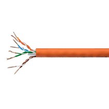 Monoprice Cat6 이더넷 벌크 케이블 - 76.2m(250피트) 오렌지 네트워크 인터넷 코드 단색 500Mhz UTP CMR 라이저 등급 순수 동박 와이어 23AWG