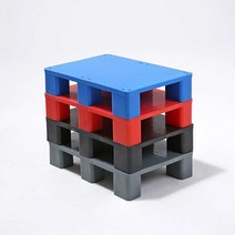 소형 플라스틱 팔레트 공장 마트 창고 자재 재고 물류, 60cmx40cmx12cm 검은 색