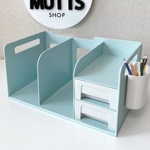 머츠샵 1단 미니 간이 서랍 책상책꽂이 3color, 1. 서랍 책상책꽂이_그레이