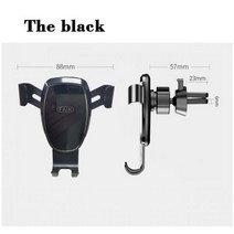 자동차 마운트 아우디 Q7 SQ7 Q8 SQ8 2020 ~ 2023 에어 벤트 자동차 휴대폰 홀더 휴대폰 브래킷 중력 스탠드 스티커 액세서리, black universal