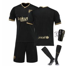 바르셀로나 유니폼 20-21 홈경기 10번 메시 경기 유니폼 운동복 세트, 바르셀로나 블랙 양말 보호판