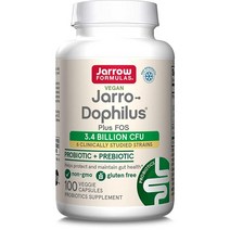 Jarrow Formulas 자로우도피러스 + FOS 식물성 캡슐, 100 Servings (Pack of 1)