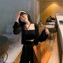 식스에비뉴 마리 골지 크롭 가디건