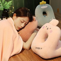 사무실 책상 독서실 엎드려자는 베개 비개 낮잠 수면 쿠션 휴대용 팔베개, 핑크