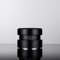커피 디스트리뷰터 58.5mm 조정 가능한 깊이 탬퍼 보정 된 꾸준한 압력 에스프레소, 블랙 탬퍼