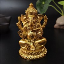 앤틱 조각상 장식품 조형물 소품 석상 인테리어 gold lord ganesha statue buddha 코끼리 힌두교 신 조각 인형 수지 홈 정원 장식 buddha for, 스타일1, 스타일1