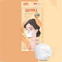 블루인더스 예쁜언니 방역 마스크 대형 KF80, 1매입, 40매, 화이트
