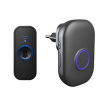 무선초인종 지능형 433mhz 무선 초인종 가정용 웰컴 방수 300m 원격 스마트 LED 라이트 도어벨 차임 유럽/, 01 New Doorbell