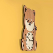 웅비몰 무소음무브먼트 아기방 아트월 가벼운 유아벽 벽시계 이사선물, 시바견