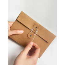 크라프트 종이 단추 봉투 엽서 서류 하도메 A, I-1 (A4 크라프트 가로형)