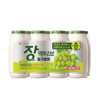 파스퇴르 장액티브 무라벨 요구르트 (사과 샤인머스켓), 4개, 1160ml