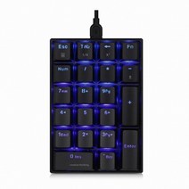 씽크웨이 LED 기계식 유선 숫자 키보드 갈축, CROAD K10, 혼합색상, 키패드