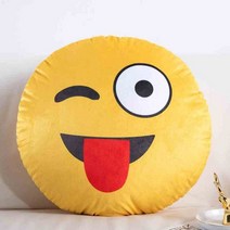 이모티콘 패키지 베개 재미 있은 둥근 웃는 얼굴 소파, 45 45cm