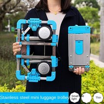 폴딩 카트 박스 스테인레스 스틸 접이식 휴대용 쇼핑 카트 트롤리 자동차 트레일러 수하물 노년 구매, 03 A4 Pink