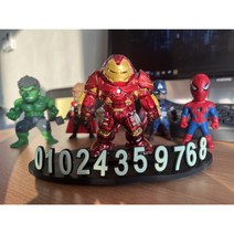 마블 차량용 주차번호판 알림판 캐릭터 선물, 헐크