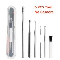 내시경카메라 배관 산업용 내시경 카메라 스푼 미니 귀지 청소 검사 도구 안드로이드 폰 PC용 5.5mm, 없음, 3.6 PCS TOOL