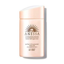 아네사 썬크림 시세이도 anessa Perfect uv 우유 자외선 차단제 2.0 fl oz(60 ml)