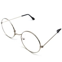 타원형안경테 철재재질 실버 데일리착용글라스