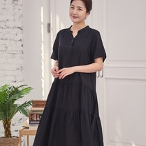 코튼원 여성용 인견 캉캉 반팔 롱원피스