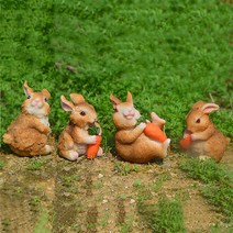 코코아이티 리얼 당근토끼 장식품 인테리어 소품 4종, 4번 토끼