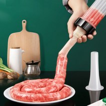 수제 소시지 만들기 햄 순대 제조기 충진기 비엔나, 충진기+코트2+면사+100장갑 (튜브 3개)