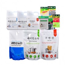 KT 과탄산소다 주방후드 천연 사은품 셔츠때 표백제 구연산 세탁조 베이킹소다 세제+수세미 얼룩제거, D0018세트
