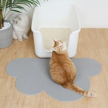 고양이 사막화방지 화장실 모래 매트, 구름, 베이지