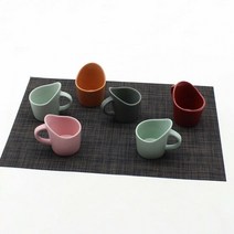 달소금 유광+무광 도자기 종이컵 홀더/받침(6color), 색상:라이트연어(무광), 단품