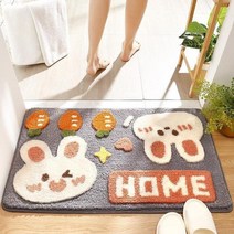 비닐 잡초 매트 농사용 농업용 제초 방초 멀칭 부직포 방조망 원예자재 제거 구직포 볏짚 만화 욕실 바닥 귀여운 토끼 곰 슈퍼 흡수 목욕 가정용 항목 카펫 방 단계 발 홈 장식, d, 40cmx60cm