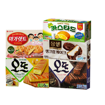 [안녕골목마켓] 오뜨쇼콜라+오뜨치즈+몽쉘(생크림)+카스타드+마가렛트, 과자5종세트