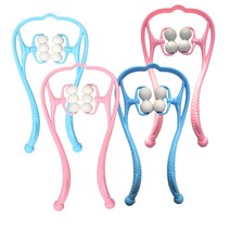 골프공 손지압 목안마기 6구 롤링 4구 지압기 어깨 승모근 경추 뒷목 마사지 시원한, 02) 6구-손지압목안마기, 블루, 1개