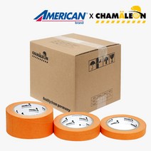 카멜레온 프리미엄 마스킹 테이프 주황 (박스단위) 자동차용 카바링 커버링 도장용 도색 페인트 칠 보호, 45mm 1박스(60pcs)