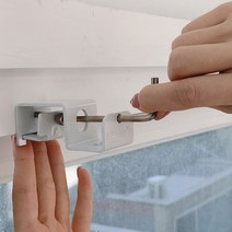 못없이 설치하는 안뚫어고리 셀프인테리어 커튼봉레일형 블라인드, 1개, [버전1] 1세트(2개입)블랙