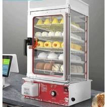 편의점 찐빵 찜기 호빵 찐빵기계 상업용 만두 진열대, 5단-블랙