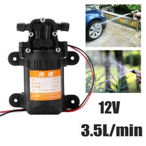농업 전기 워터 펌프 DC 12 V 70PSI 3.5L/분 검정색 마이크로 고압 다이어프램 물 분무기 세차용, [01] Black