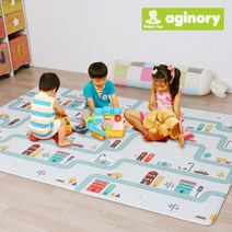 나sksp_아기노리 프리미엄 놀이방매트1400X1700 플레이 안심 안전 층간소음 PVC♥ghjr, ♥ghjr자동차도로+링링알파벳(양면)