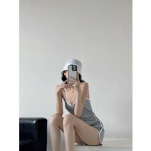 랩점프수트 반바지 끈나시 점프수트 데님 카라 포켓 컬러 데님오버롤 여자 빅사이즈 나시탑 점프수트