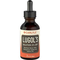 칼라일 Lugols 요오드 59ml 요오드화칼륨 및 요오드 용액 2% 영양제 멀티비타민 비타민제