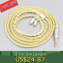 2.5mm 4.4mm XLR 8 코어 실버 도금 OCC 이어폰 케이블 파이오니어 아미론 홈 Aventho SE-MONITOR 5 SEM5 LN, 06 6.5mm Male Plug_02 1.2m