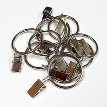 커튼 집게링 철제 고리 봉 걸이 부자재 은색 32mm 10P