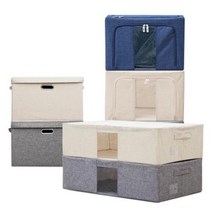 [당일출고]레보떼 패브릭 리빙박스 수납정리함 55L 66L 88L 100L 옷정리, 1개, 리빙박스 [66L] 네이비 1P