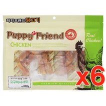 퍼피프랜드 300g 애견간식 모음 강아지간식, 고구마사사미, 6개