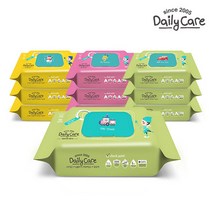 [데일리케어] 아기물티슈 낱말놀이 캡형(100매) 10팩, 상세 설명 참조