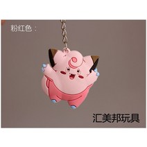 포켓몬 애니메이션 피카추 챠만더 클레페어리 샌드슈루 실리콘 키 체인 가방 열쇠 고리 펜던트 액세서리 생일 선물, 05 5