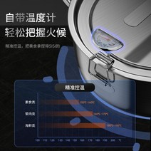 핫도그튀김기 미니 전기 튀김 기계 독일 프라이어 가정용 소형 기름 절약형 가스 유도 밥솥 온도 조절 일본식 304 스테인레스 스틸, [04] BAYKO 온도계 튀김기 [대형 24cm] 오