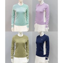 팬텀골프 고양화전점 여성 배색 이중넥 라운드 니트티 222C1SR952