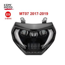 MT 09 2014-2016 LED 헤드라이트 E-MARK 오토바이 헤드라이트 어셈블리 Yamaha MT09 2015 오토바이 헤드라이트 LED 조명 오토바이 액세서리 DRL 주간, MT07 2017-2019_CHINA