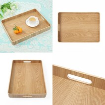 원목 사각 우드 손잡이 트레이 차판 카페 푸드 빵 나무 쟁반 대형 접시